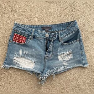 Kendall & Kylie Denim Shorts (Patchwork) Size 1